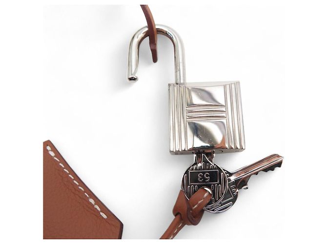 Hermès NOVA ZÍPER COM SINOS HERMES BIRKIN ALTA COM ALÇA COURO GRAINED GM FECHO - vista 5
