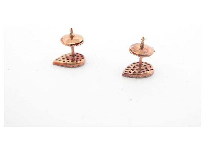 ORECCHINI DJULA GRANDI PERLE IN ORO ROSA 18K E DIAMANTI DA 0,34 CTS D'oro - vista 5
