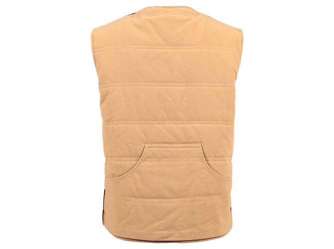 Chaleco de Moleskin Gucci con Detalles de Ante Castaño Beige - vista 2