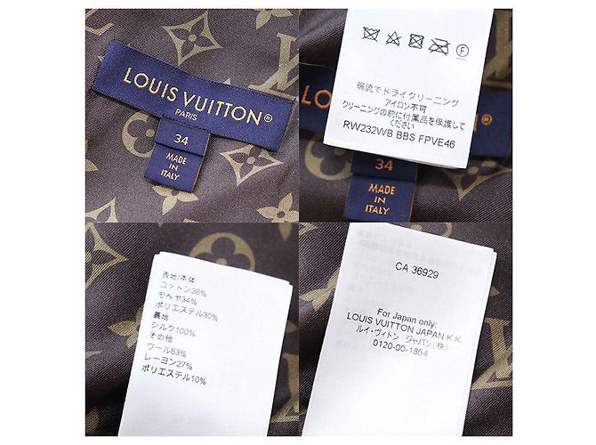 Chaqueta de mohair de algodón Monogram Louis Vuitton 2023AW Beige - vista 10