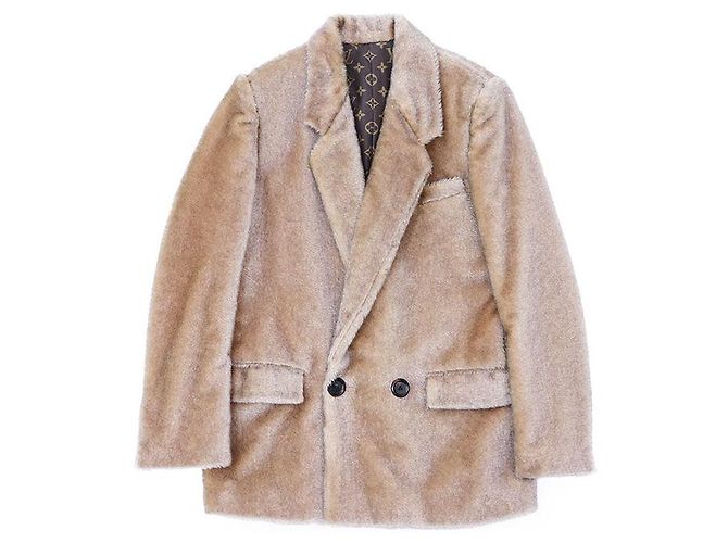 Chaqueta de mohair de algodón Monogram Louis Vuitton 2023AW Beige - vista 17