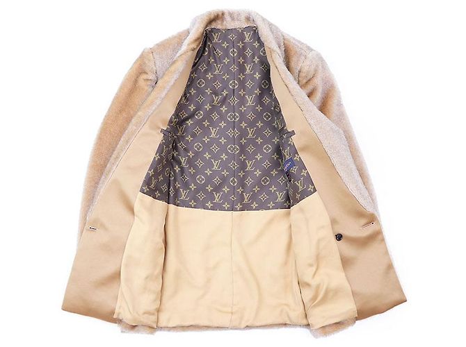 Chaqueta de mohair de algodón Monogram Louis Vuitton 2023AW Beige - vista 7