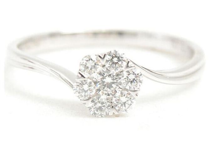 Autre Marque Chow Tai Seng Flower Diamant Ring aus Au750 Silber - Ansicht 4