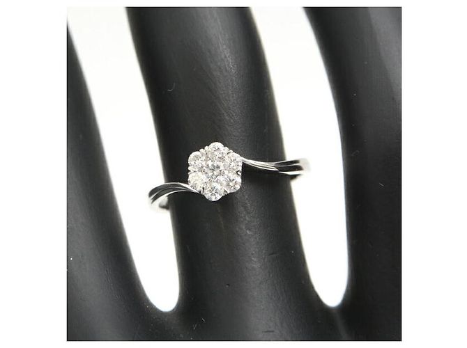 Autre Marque Chow Tai Seng Flower Diamant Ring aus Au750 Silber - Ansicht 8