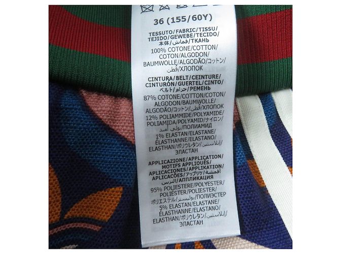 Bermuda de algodão Gucci×adidas Trefoil Web Line Multicor - vista 10