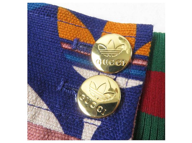 Bermuda de algodão Gucci×adidas Trefoil Web Line Multicor - vista 7
