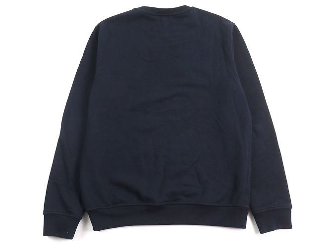 Hermès Pullover aus Baumwolle, Schafsleder und Leder Hermes Chevaux en Symmetrie Blau Marineblau - Ansicht 3