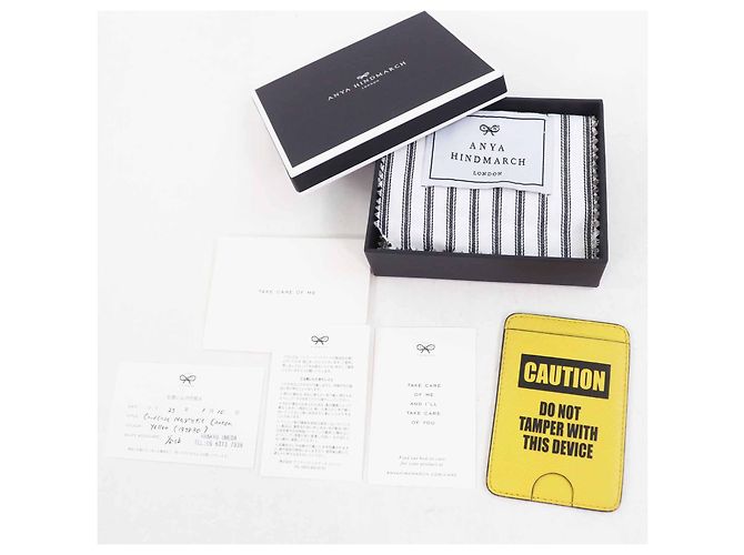 Autre Marque Estuche de Tarjetas de Cuero Anya Hindmarch Amarillo - vista 2