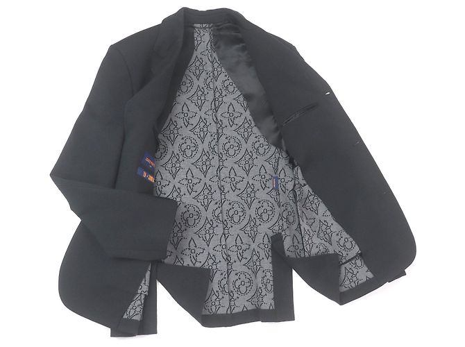 Giacca in lana e cotone a manica singola Louis Vuitton×NBA Nero - vista 3