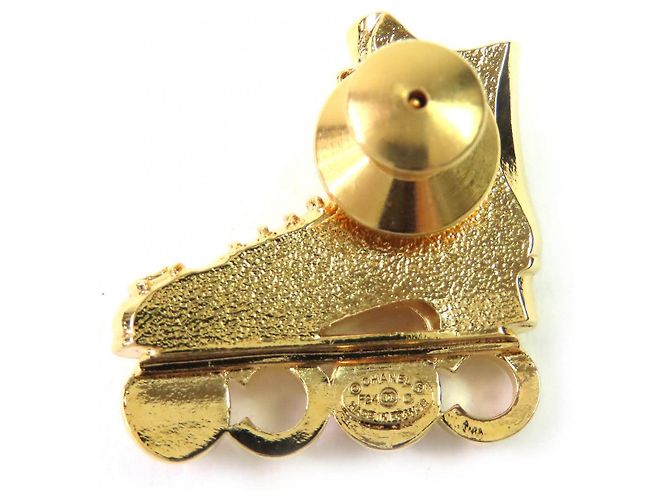 Chanel Brosche Rollschuhe Golden - Ansicht 2