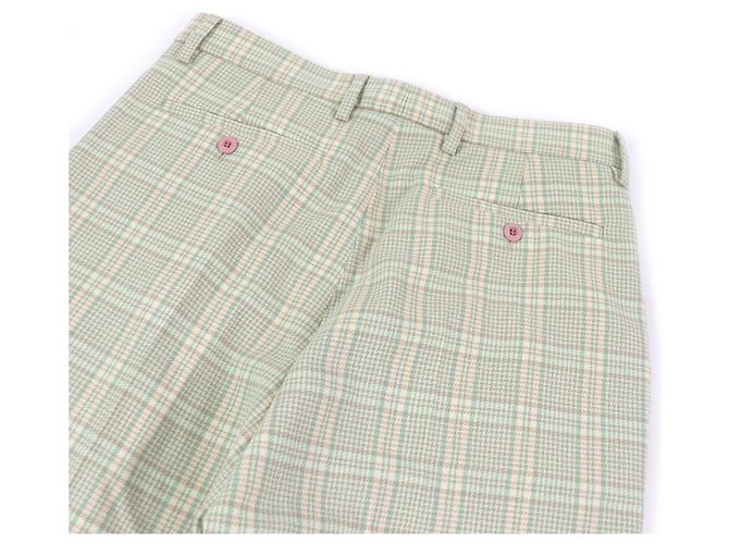 Pantaloni in Lana e Nylon Gucci 653360 Verde - vista 4