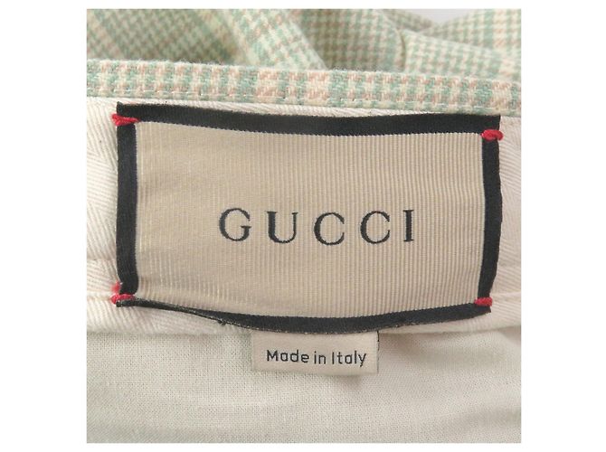 Pantaloni in Lana e Nylon Gucci 653360 Verde - vista 5