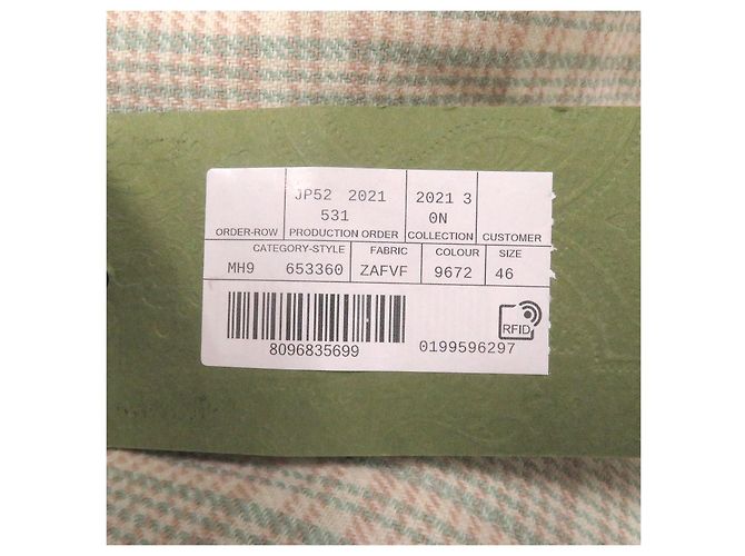Pantaloni in Lana e Nylon Gucci 653360 Verde - vista 9