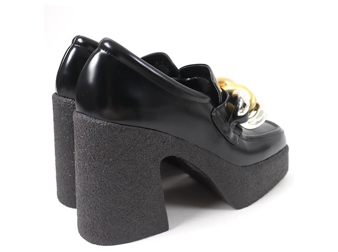 Stella Mc Cartney Mocassini in pelle Stella McCartney con catena Nero - vista 2