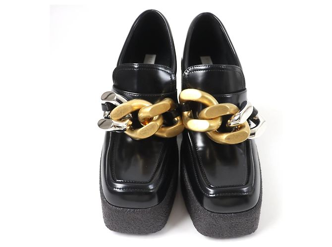 Stella Mc Cartney Mocassini in pelle Stella McCartney con catena Nero - vista 3