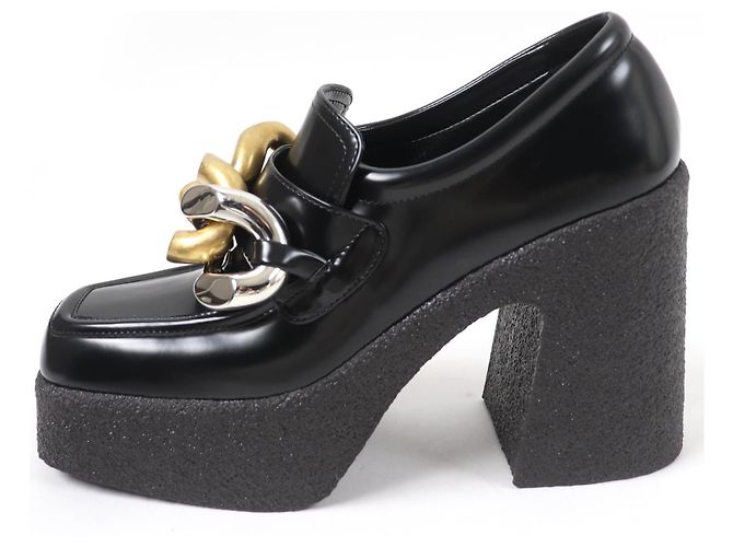 Stella Mc Cartney Mocassini in pelle Stella McCartney con catena Nero - vista 4