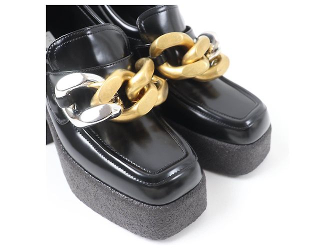 Stella Mc Cartney Mocassini in pelle Stella McCartney con catena Nero - vista 7