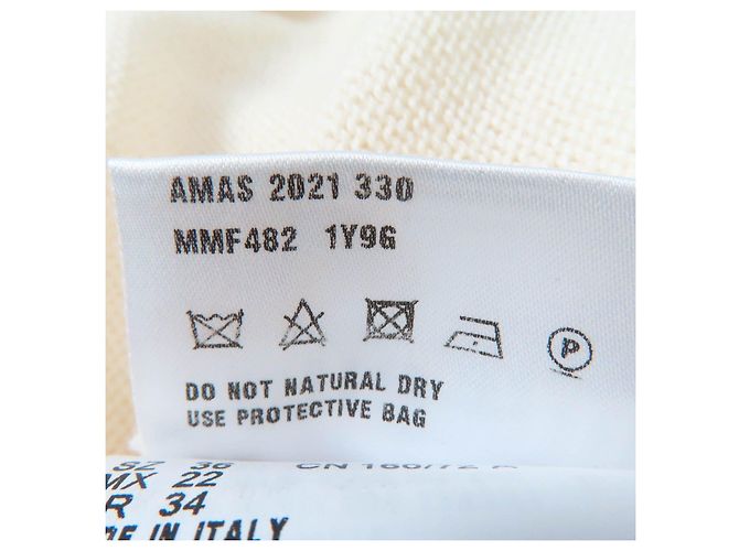 Miu Miu Cárdigan de punto de lana virgen y algodón MIUMIU Beige Crudo - vista 7