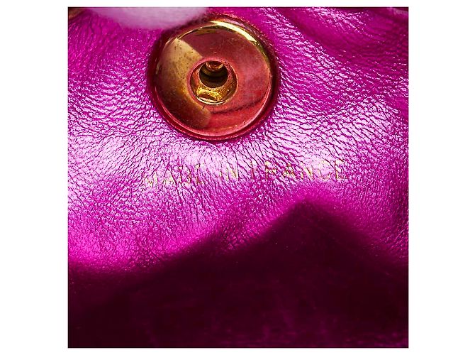 Timeless Chanel Coco Mark Matelassé Lammfell Rucksack Silber Pink - Ansicht 13