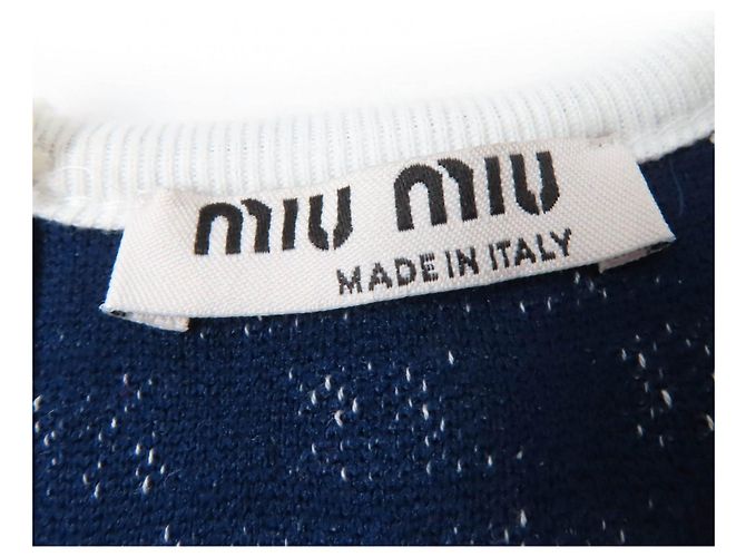 Miu Miu MJN277 1DVC Tejido de Poliamida y Algodón Azul - vista 5