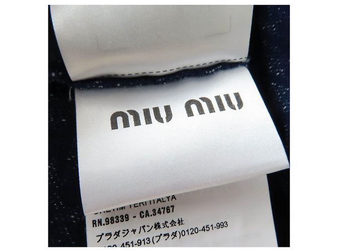 Miu Miu MJN277 1DVC Tejido de Poliamida y Algodón Azul - vista 6