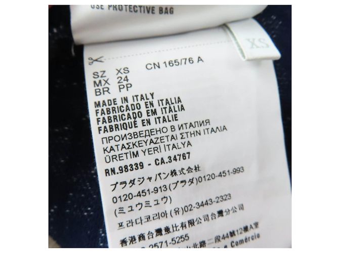Miu Miu MJN277 1DVC Tejido de Poliamida y Algodón Azul - vista 9