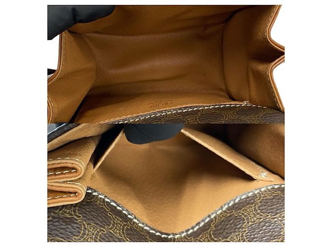Céline Celine Macadam Blason Leather PVC 2way Bag Brown - view 10