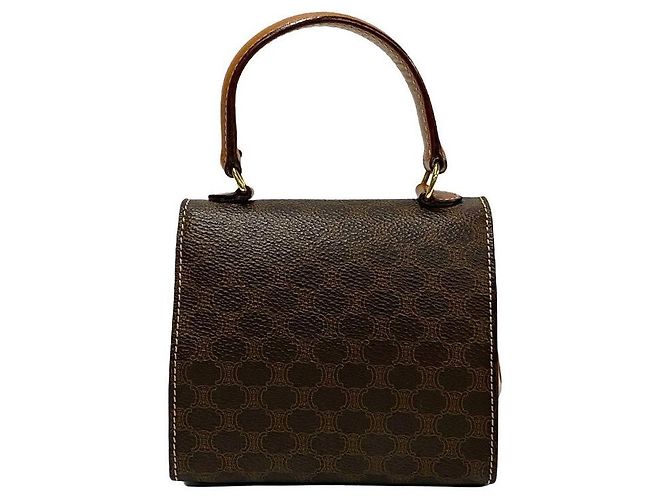 Céline Celine Macadam Blason Leather PVC 2way Bag Brown - view 5