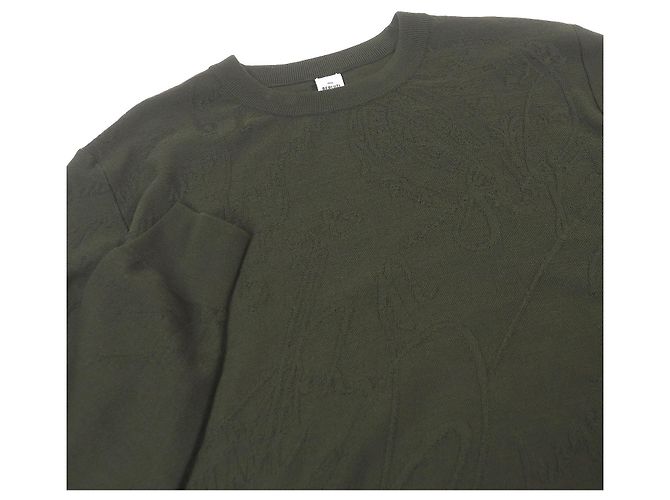 Autre Marque Wollstrickwaren Calligraphy Berluti Grün Khaki - Ansicht 2