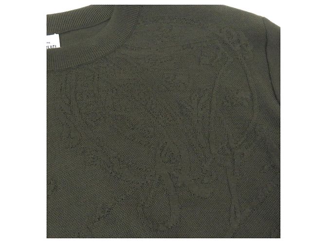 Autre Marque Wollstrickwaren Calligraphy Berluti Grün Khaki - Ansicht 4