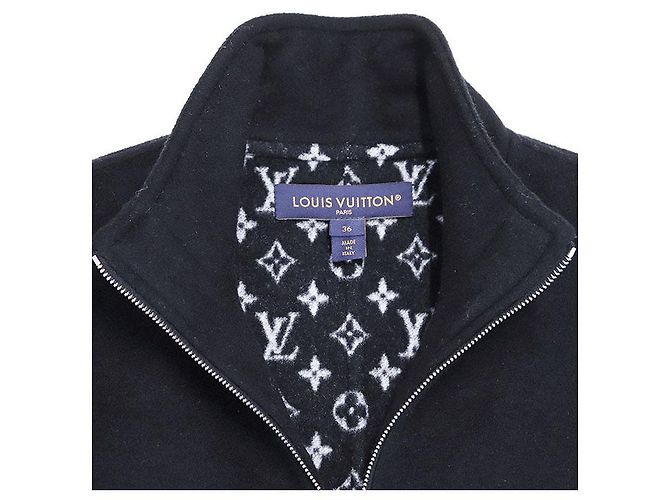 Poncho Monograma de Lana/Seda de Louis Vuitton Negro - vista 15