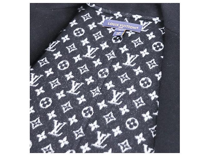 Poncho Monograma de Lana/Seda de Louis Vuitton Negro - vista 16
