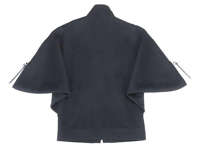 Poncho Monograma de Lana/Seda de Louis Vuitton Negro - vista 18