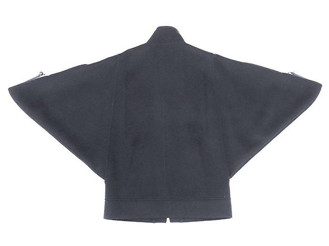 Poncho Monograma de Lana/Seda de Louis Vuitton Negro - vista 19