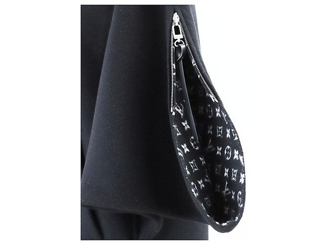 Poncho Monograma de Lana/Seda de Louis Vuitton Negro - vista 5