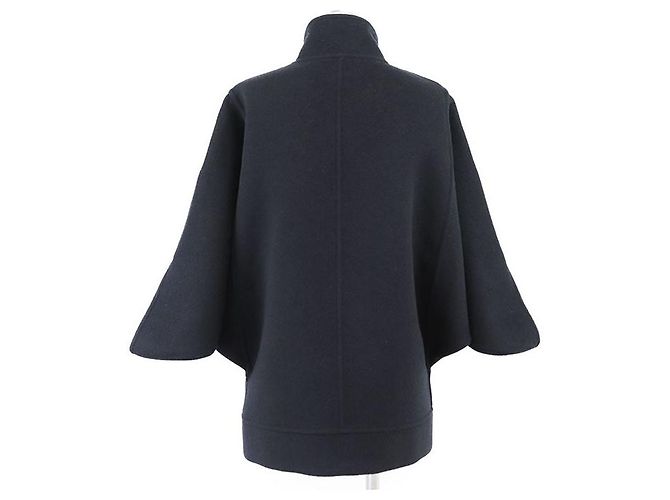 Poncho Monograma de Lana/Seda de Louis Vuitton Negro - vista 8
