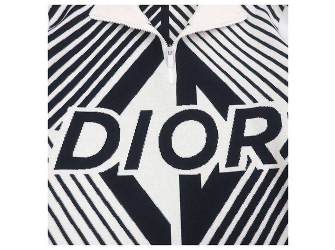 Dior Hohe Farbe CD Diamant Wolle Strick Beige Roh - Ansicht 4