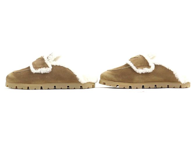 Prada 1S711M Wildleder Slipper Beige - Ansicht 3