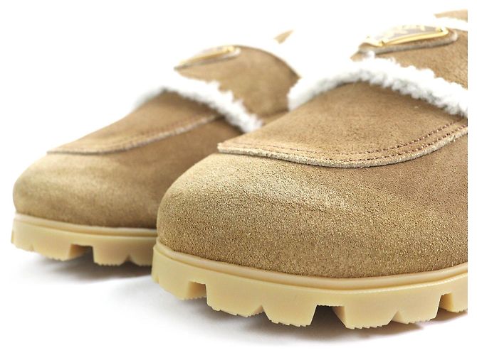 Prada 1S711M Wildleder Slipper Beige - Ansicht 5