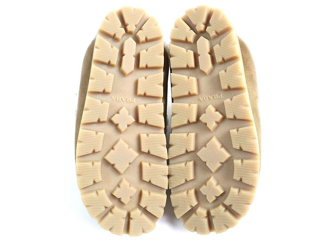 Prada 1S711M Wildleder Slipper Beige - Ansicht 9