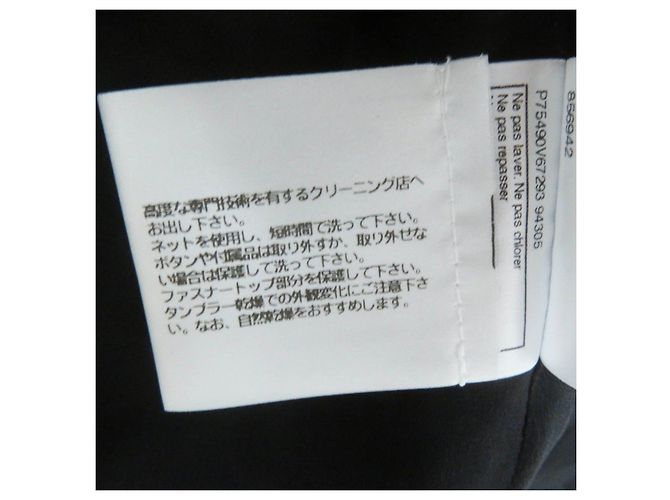 Giacca con cappuccio in seta e poliestere Chanel COCO MarkChain Nero - vista 11