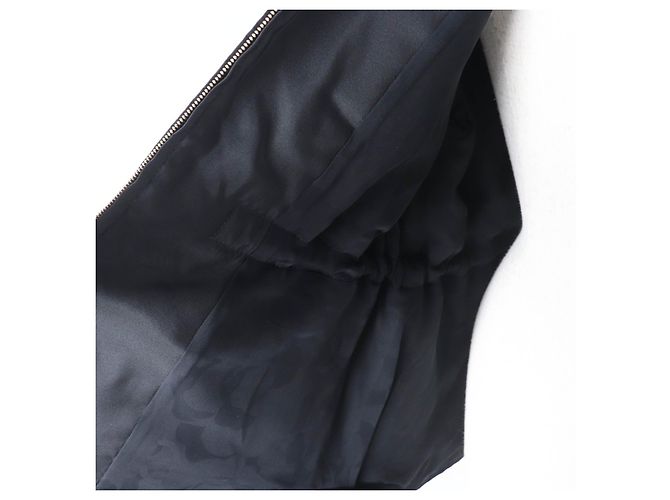 Giacca con cappuccio in seta e poliestere Chanel COCO MarkChain Nero - vista 5