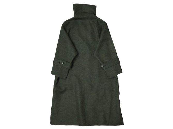 Autre Marque Abrigo de lana en espiga CLASS Verde Caqui - vista 2