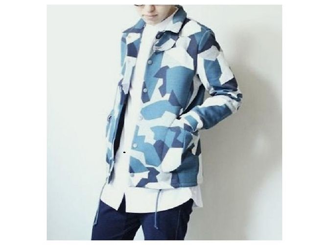 Autre Marque GIACCA CAMOUFLAGE RICCI DOPPIO Giacca in misto cotone Grigio - vista 3