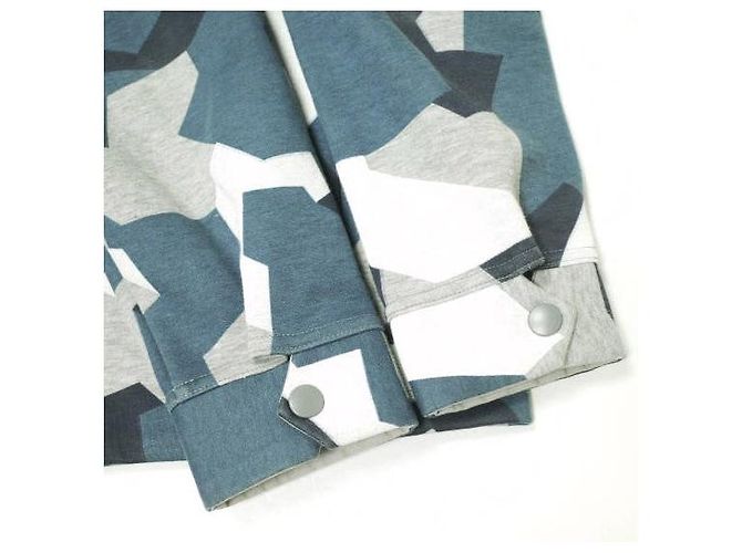 Autre Marque GIACCA CAMOUFLAGE RICCI DOPPIO Giacca in misto cotone Grigio - vista 7