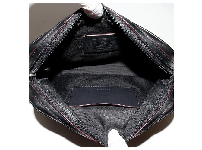 Borsa a mano in pelle di vitello Coach F76861 Nero - vista 4