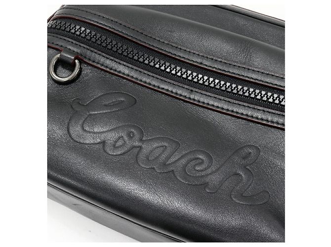 Borsa a mano in pelle di vitello Coach F76861 Nero - vista 5