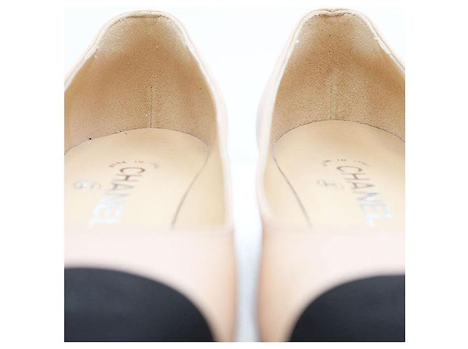 Ballerine in pelle Chanel Nero Beige - vista 6