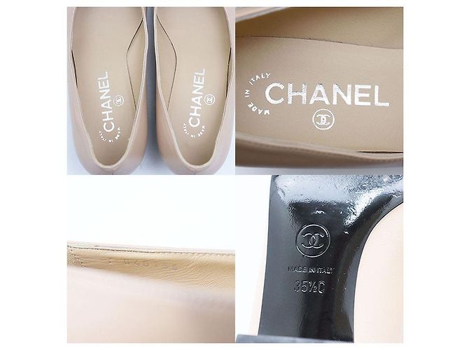 Ballerine in pelle Chanel Nero Beige - vista 9