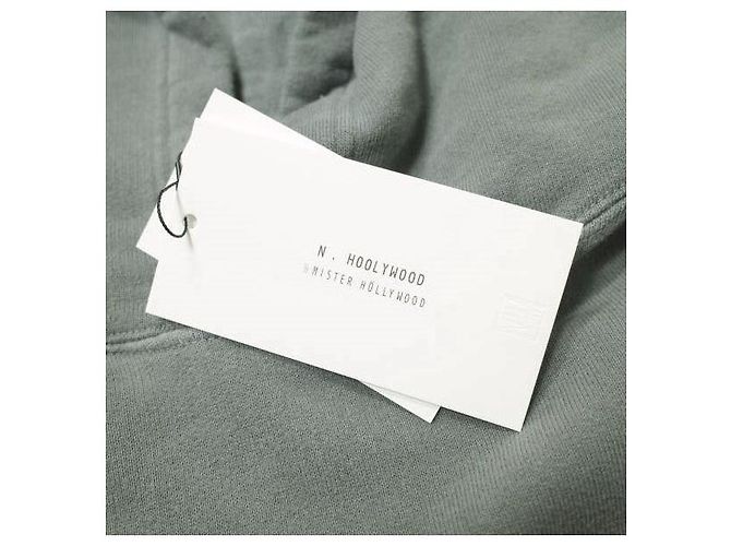 Autre Marque N.HOOLYWOOD COMPILE LINE HOODIE SHIRT Sudadera con capucha de algodón Gris Gris antracita - vista 4